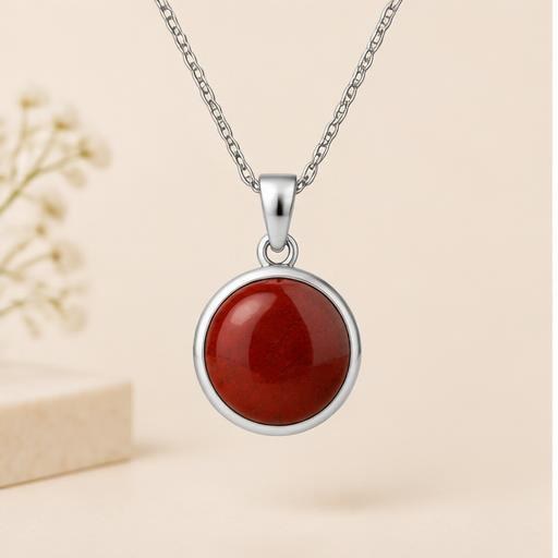 Illustration of Aries red jasper pendant