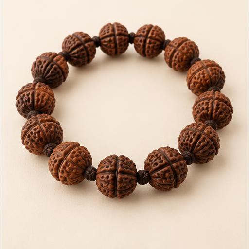 Illustration of 7 Mukhi Rudraksha bracelet